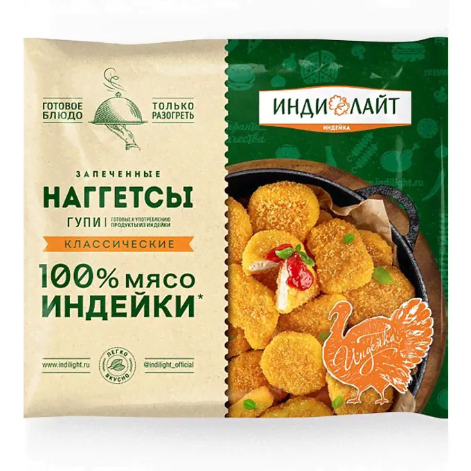 Наггетсы из индейки Индилайт Классические замороженные 260 г