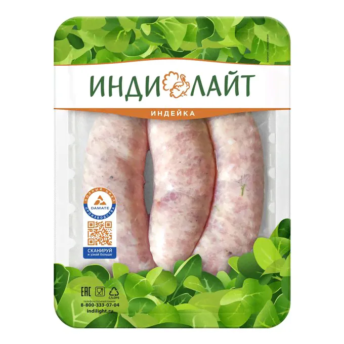 Купаты Индилайт из индейки Сочные охлажденные 350 г