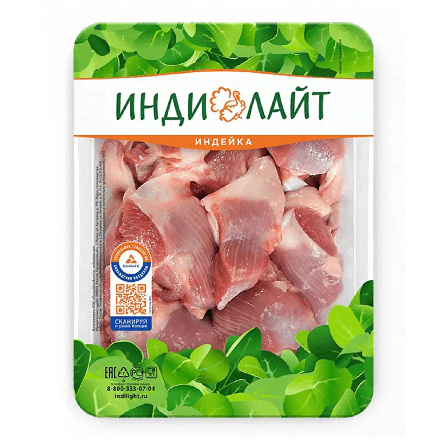 Набор для рагу из мяса индейки без кости Индилайт охлажденный 500 г-0