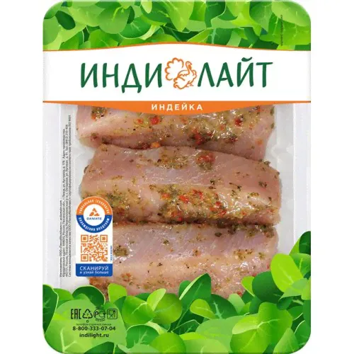 Стейк из индейки ИНДИЛАЙТ По-Аргентински, 600г в магазинах Лента-0