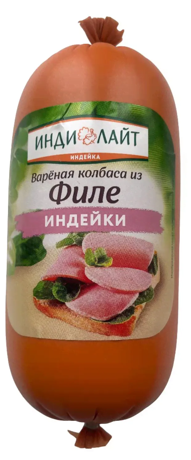 Колбаса вареная ИндиЛайт из филе индейки, 400 г-0