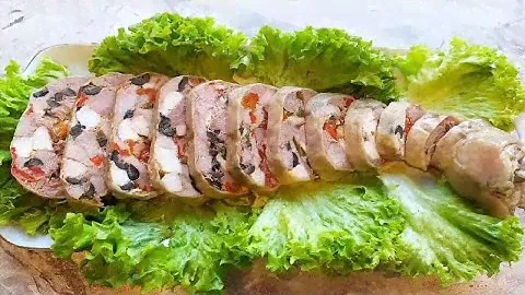 Фаршированная голень индейки, праздничная закуска