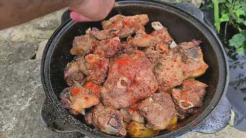 НЕЖНЕЙШАЯ БАРАНИНА ПРИГОТОВЛЕННАЯ В КАЗАНЕ. ПОРА ПОЕСТЬ.