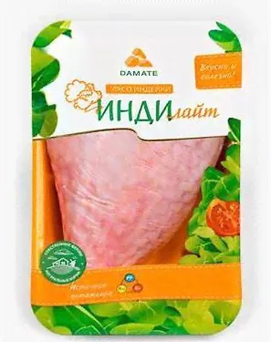 Индейка, голень индейки ИНДИЛАЙТ Стрейч-Лоток, 1кг*4шт зам, вес