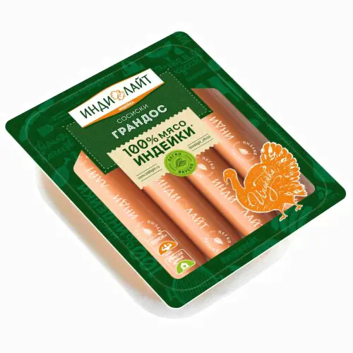 Сосиски из индейки Грандос Индилайт, 440 г-0