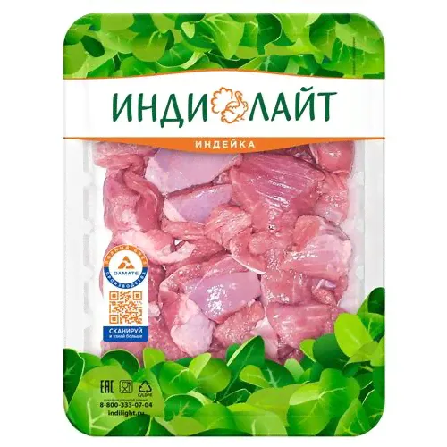 Гуляш из индейки Индилайт охлажденный, 300 г (kastd) в магазинах Ашан