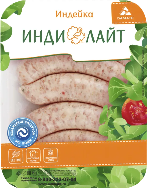 Индейка Купаты из индейки ИНДИЛАЙТ По-домашнему, 500г-0