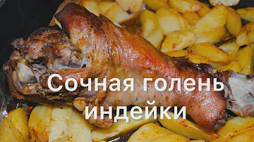 Сочная, вкусная и очень мягкая голень ИНДЕЙКИ в духовке | Шикарный ужин за 250 рублей