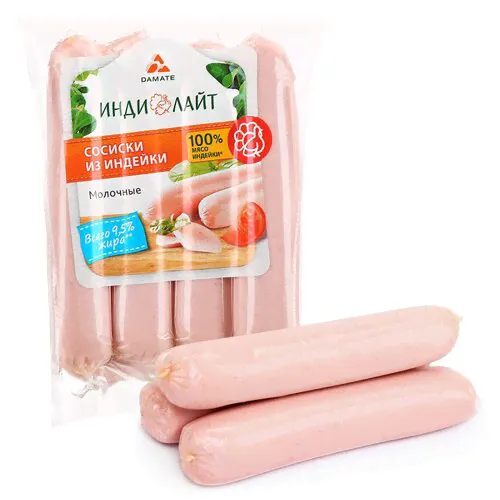440Г сосиски индилайт молочные-0