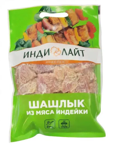 Шашлык Индилайт из грудки индейки с цедрой лимона охлажденный, цена за кг-0